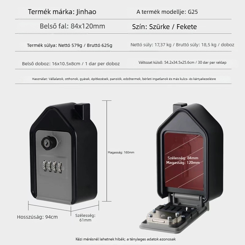 Jinhao által tervezett teljes fém dupla nyitású jelszavas kulcstartó – Modell G25, alumínium ötvözet, modern minimalist stílus