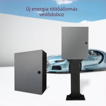 EV töltőoszlop védődoboz beltéri/kültéri oszlopos telepítéshez – 3 áramkör, 3 kapcsolósor, hidegen hengerelt acél burkolat, védelmi szint 43, névleges áram 21 A