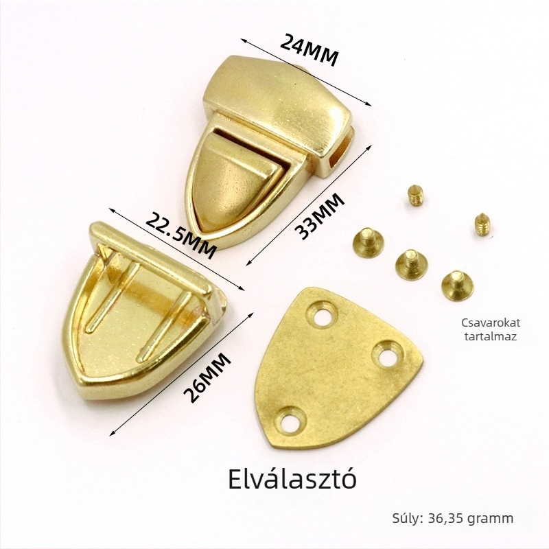 Tuoxin márkájú bőröndzár, sárgaréz anyagú, modell 02, Duck tongue lock