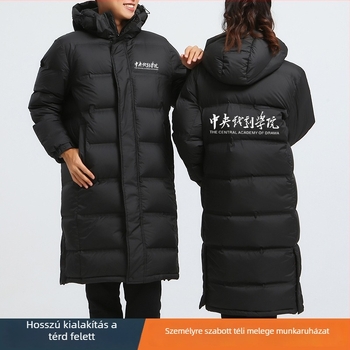 Hosszú téli dzseki kapucnival, töltet gúsi pufi 195-242 g, 800 tolltartalom, poliészter anyag