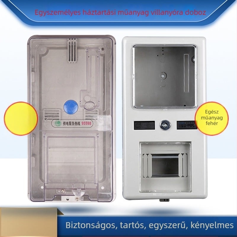 Háztartási mérődoboz, műanyag burkolattal; 1 áramkör, 1 sor; funkció: energiaelosztás/kimenet; IP30