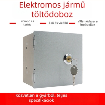 Külső akkumulátor töltődoboz autóhoz zárható fedéllel, lopás elleni védelem, IP45, vas burkolat, 10 A, típus 86