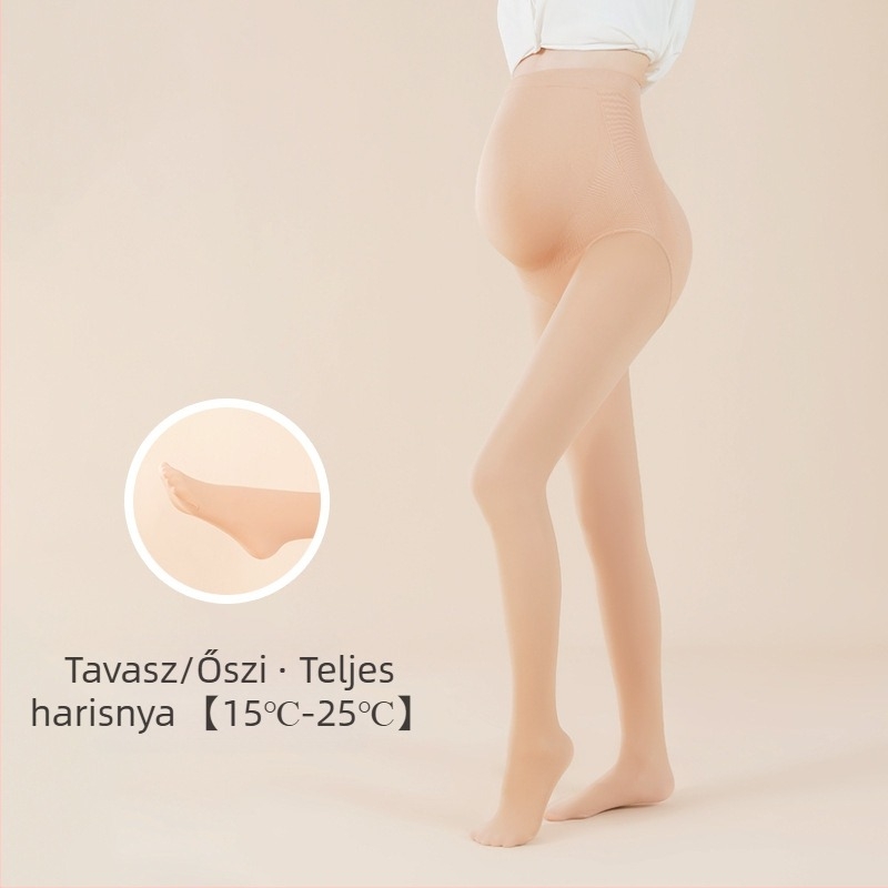 Terhes harisnyanadrág fenékemelés és has-támasz támogatással, vékony négy évszakos, nylon 50–70% + elasztán, 3D mintázat, nude felület