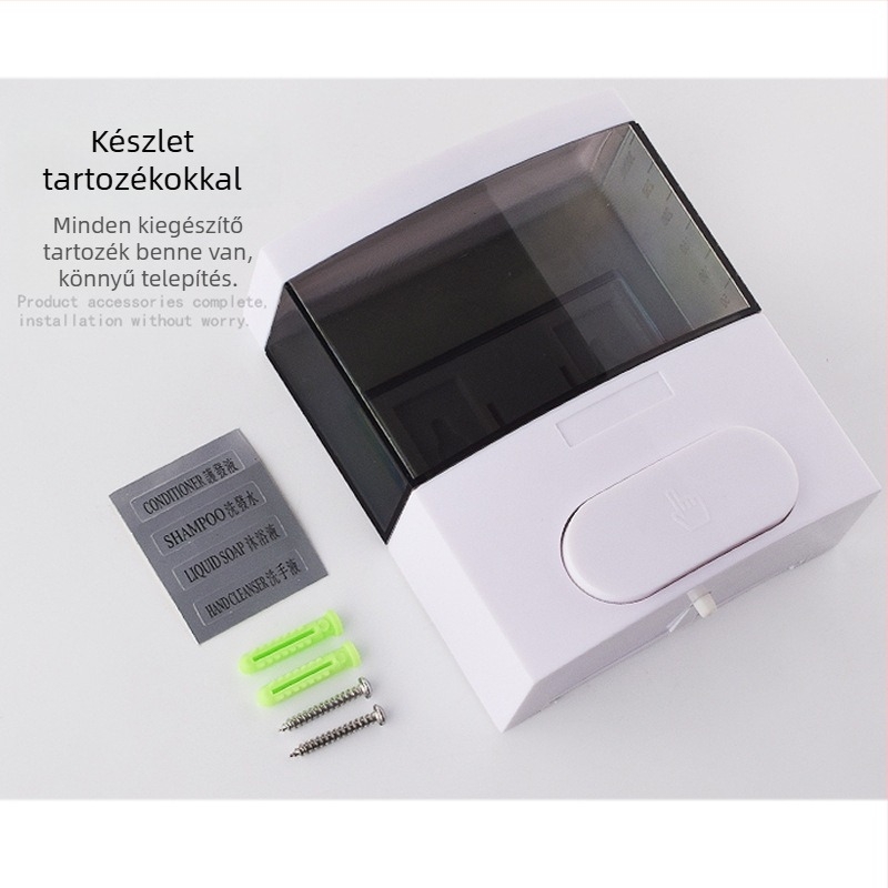 Fali szappanadagoló, ABS műanyagból, kézi nyomású működés, modern dizájn