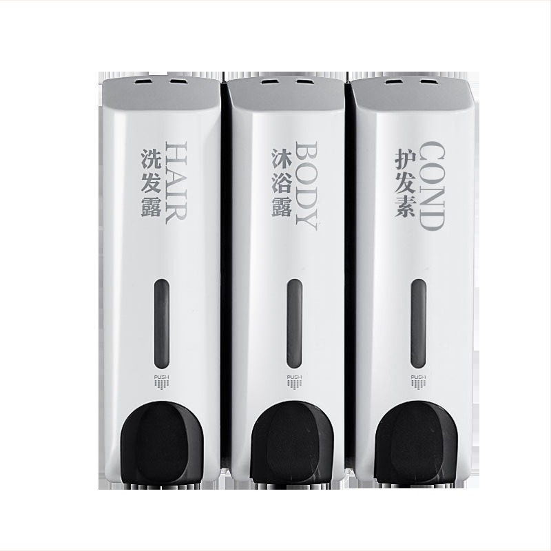 Idas Kézi szappanadagoló kettős fejjel, szállodai fürdőszobába, műanyagból, kézi nyomás, injekciós öntés, modern design