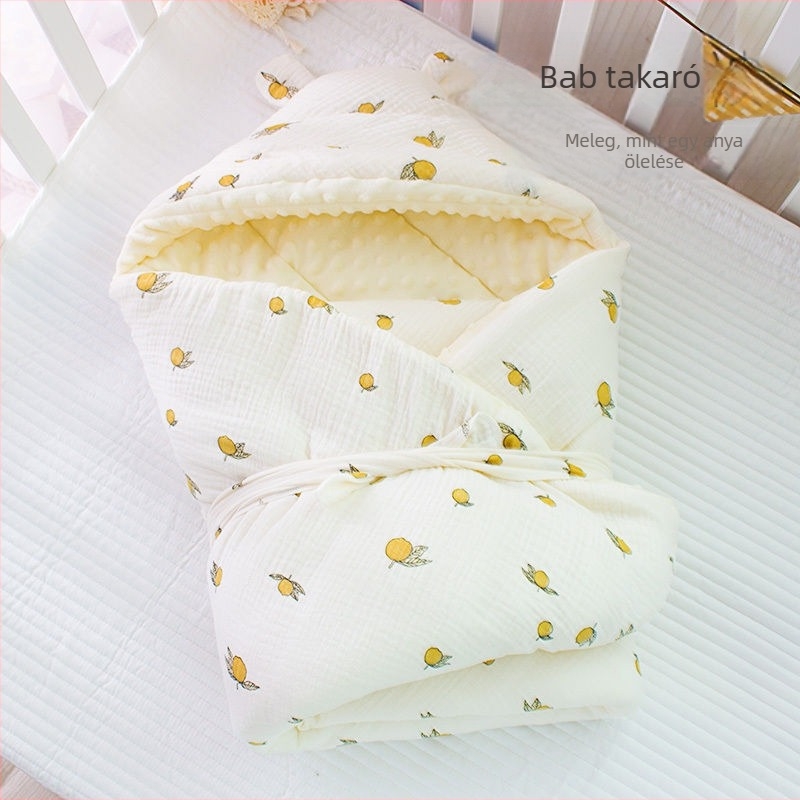 Pamut géz takaró babáknak — állatmintás, pamut töltet, 1–3 éves korosztálynak