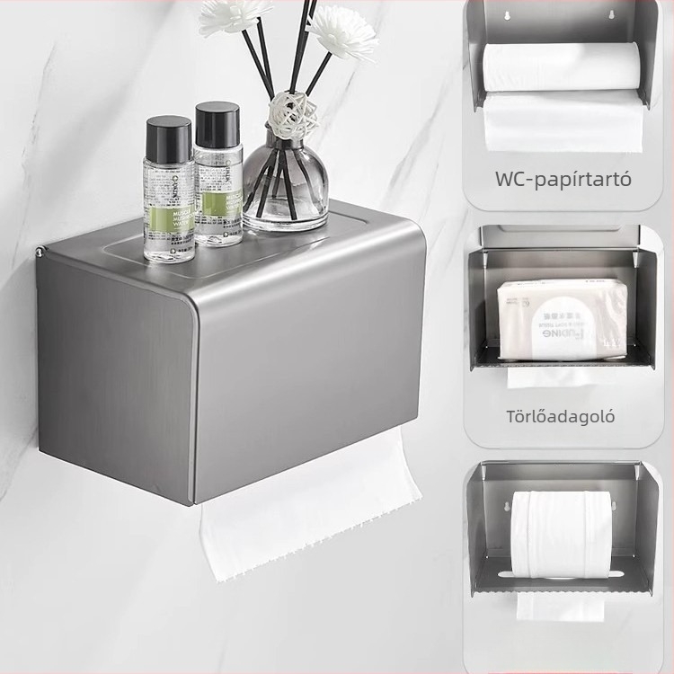 Fürdőszobai törölközőtartó - alumíniumötvözet, spray bevonattal, modern minimalista stílus, Baomu márka, származás Yuyao, Zhejiang