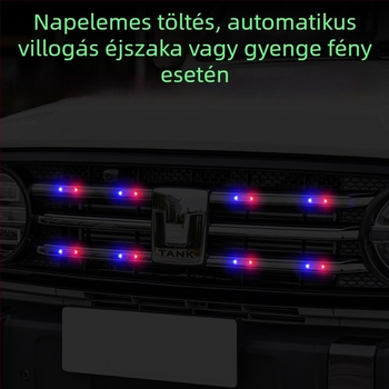 Autó napelemes riasztó LED fény, vezeték nélküli telepítés nélkül, Deep Steam márka, általános kompatibilitás, lélegző dekoratív LED fény