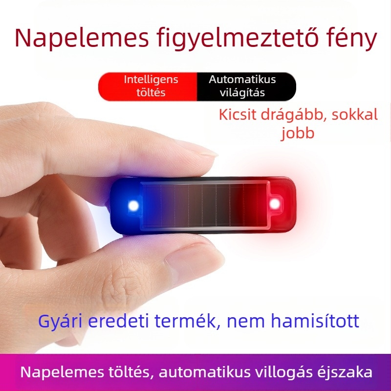 Autó napelemes riasztó LED fény, vezeték nélküli telepítés nélkül, Deep Steam márka, általános kompatibilitás, lélegző dekoratív LED fény
