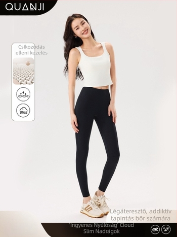 Női téli leggings magas derekú, formázó, vastag és meleg anyagú; anyaga: nylon-spandex