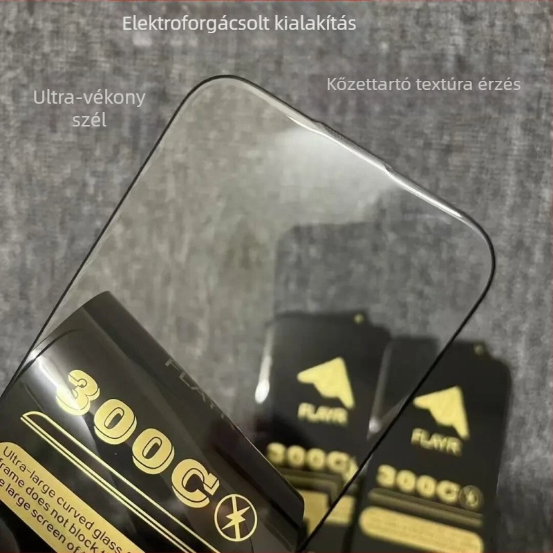 3D meleg hajlított edzett üveg kijelzővédő iPhone 14 Pro Maxhoz