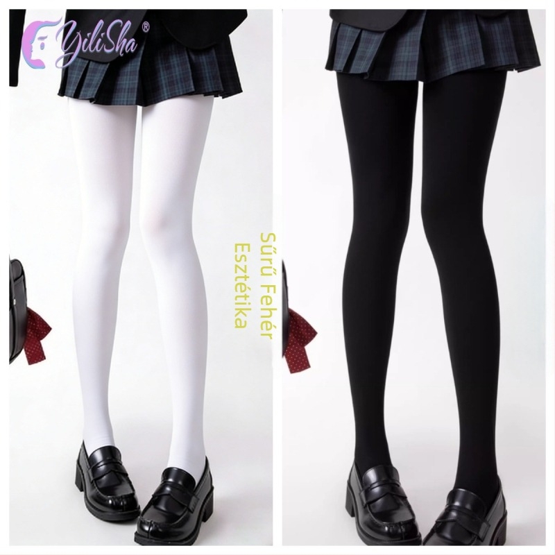 Női harisnya - légáteresztő poliészter, egyszínű minta, vékony, teljes talp, téli kiadás 2025