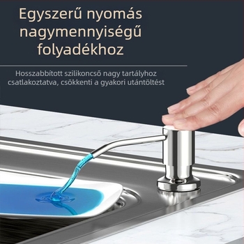 Konyhai mosogatóhoz való mosószappan adagoló pumpával, mosogatószer és kézmosáshoz