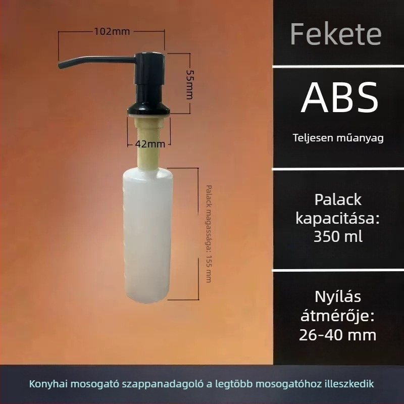 Konyhai mosogatóhoz való mosószappan adagoló pumpával, mosogatószer és kézmosáshoz
