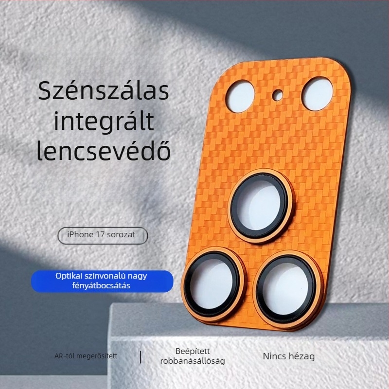 iPhone 17 lencsevédő fólia – edzett üveg, HD