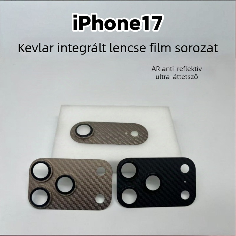 iPhone 17 lencsevédő fólia – edzett üveg, HD