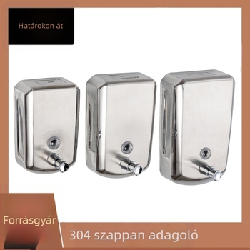 Fali szappanadagoló kézi nyomású működéssel, rozsdamentes acél 304, polírozott felület, pajzs alakú forma