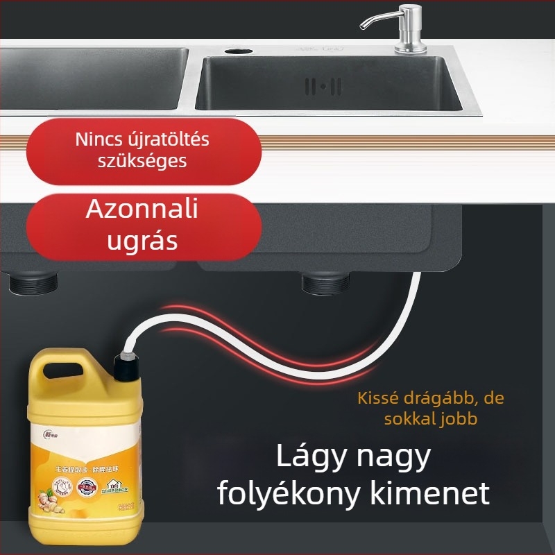 Rozsdamentes acél konyhai mosogatószer-adagoló hosszabbítócsővel, modell TS-SD007-1G, 0.4 kg