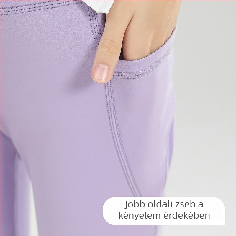 Lányok jóga nadrágja, széles szabású, lélegző, Nylon-Spandex 75/25, 3–8 év, tavasz–ősz