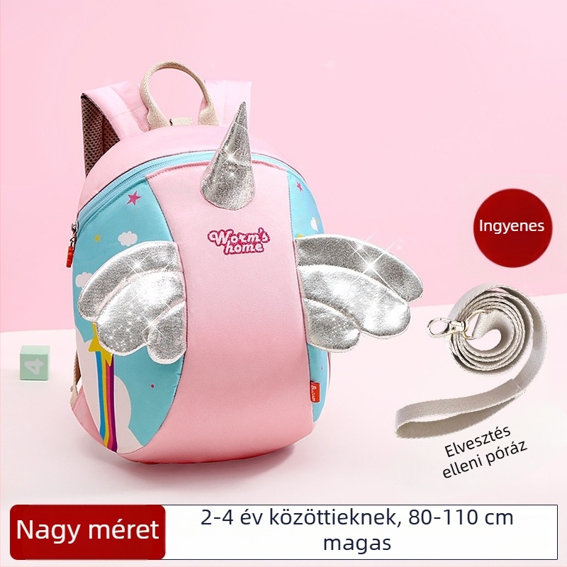 Óvodai hátizsák 3–6 éveseknek, uniszex, könnyű és lélegző anyag, kopásálló és fényvisszaverő, állatos mintával