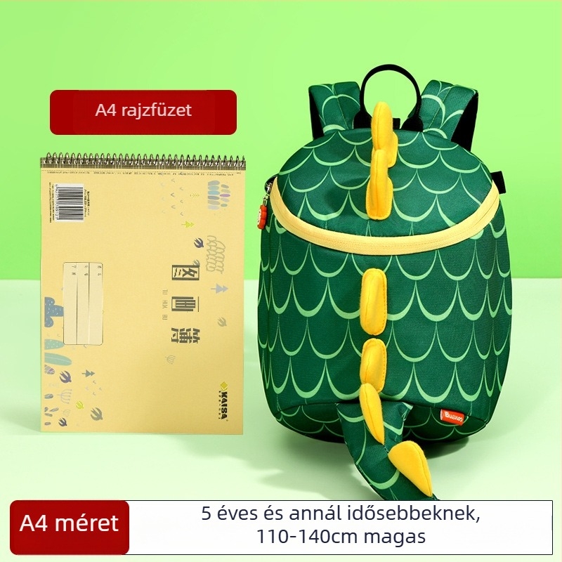 Óvodai hátizsák 3–6 éveseknek, uniszex, könnyű és lélegző anyag, kopásálló és fényvisszaverő, állatos mintával