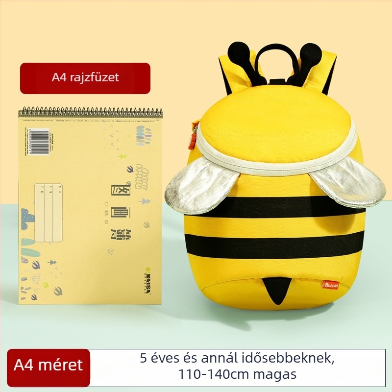 Óvodai hátizsák 3–6 éveseknek, uniszex, könnyű és lélegző anyag, kopásálló és fényvisszaverő, állatos mintával
