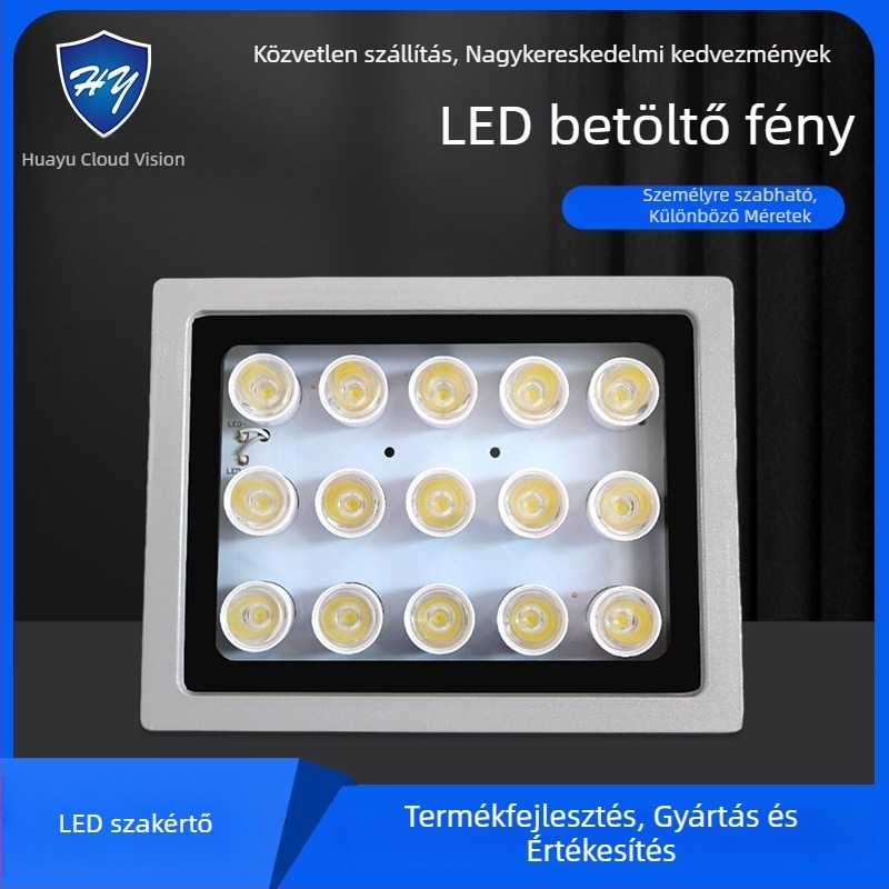 LED kiegészítő világítás megfigyelőkamerákhoz út- és parkoló területeken — IP66, 12V/AC24V/AC220V, 15–100W, 2400–4200 lm