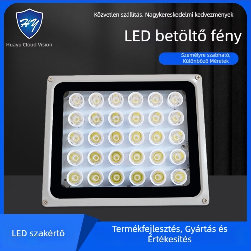 LED kiegészítő világítás megfigyelőkamerákhoz út- és parkoló területeken — IP66, 12V/AC24V/AC220V, 15–100W, 2400–4200 lm