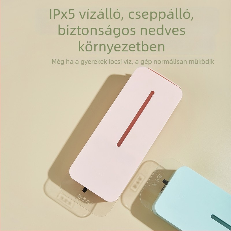 Érintésmentes falra szerelhető ABS szappanadagoló sampon és tusfürdőhöz – Indukciós funkció, Injekciós formázás, Modern minimalista dizájn, Tömeg ≤0.5 kg