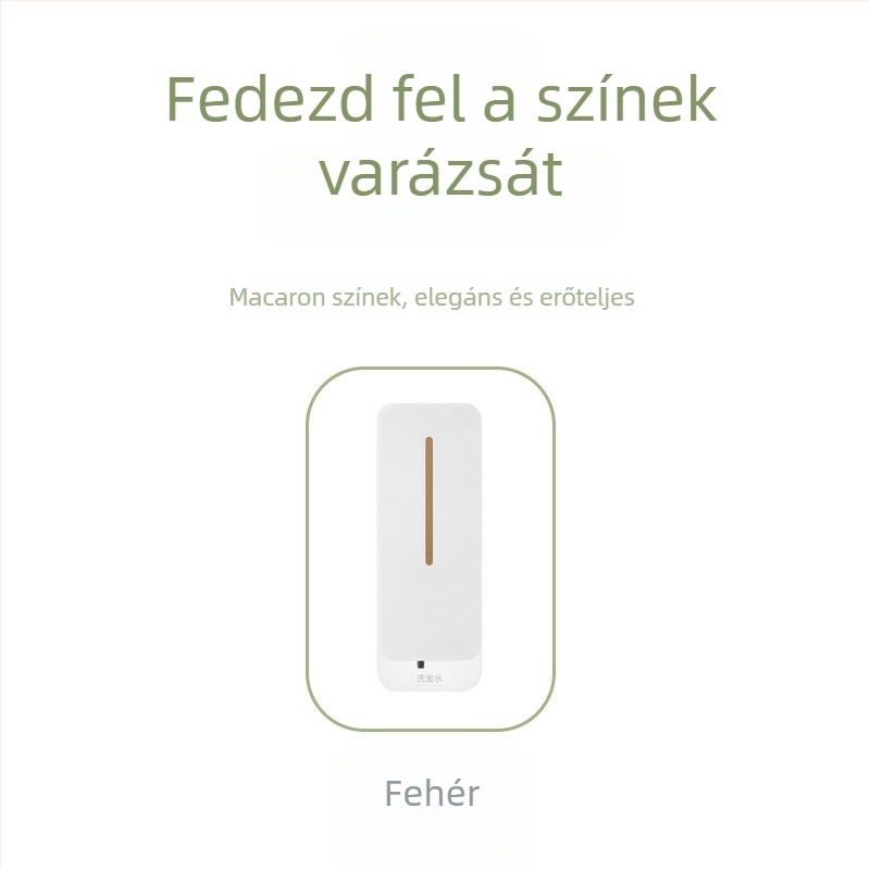 Érintésmentes falra szerelhető ABS szappanadagoló sampon és tusfürdőhöz – Indukciós funkció, Injekciós formázás, Modern minimalista dizájn, Tömeg ≤0.5 kg