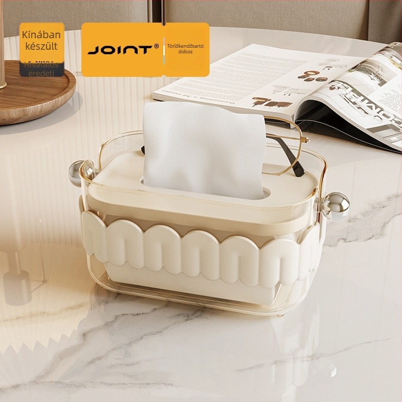 Papírzsepi doboz MET-ML8006 — Műanyag, Könnyű luxus stílus, Többfunkciós, 40 darab