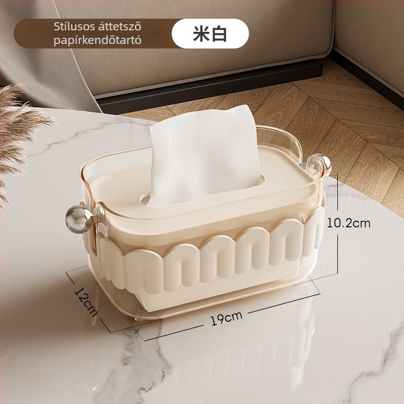 Papírzsepi doboz MET-ML8006 — Műanyag, Könnyű luxus stílus, Többfunkciós, 40 darab