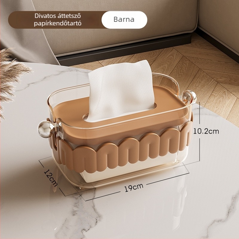 Papírzsepi doboz MET-ML8006 — Műanyag, Könnyű luxus stílus, Többfunkciós, 40 darab