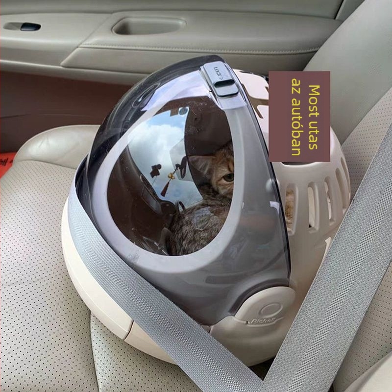 Űrkapszula macska szállító táska sétákhoz — hordozható, lélegző, multifunkcionális, minden évszakban használható (Anyag: műanyag; Márka: Unique; Kategória: kisállat táska/doboz)