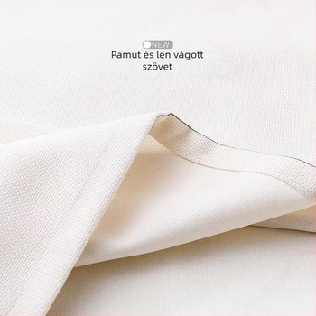 Nordic stílusú baldachin függöny tapéta nappalira – len-keverék anyag, digitális hőátviteles nyomtatás, téglalap alakú, testreszabható