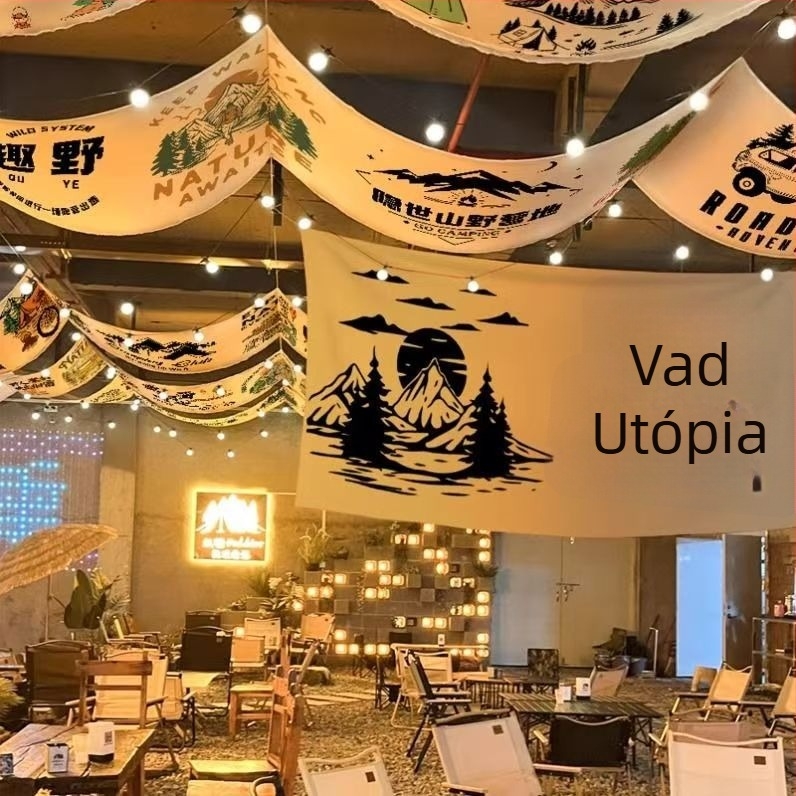 Nordic stílusú baldachin függöny tapéta nappalira – len-keverék anyag, digitális hőátviteles nyomtatás, téglalap alakú, testreszabható