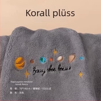 Viselhető fürdőköntös törölköző - poliészter rostokból, 150D, nedvszívó, gyorsan száradó, otthoni használatra