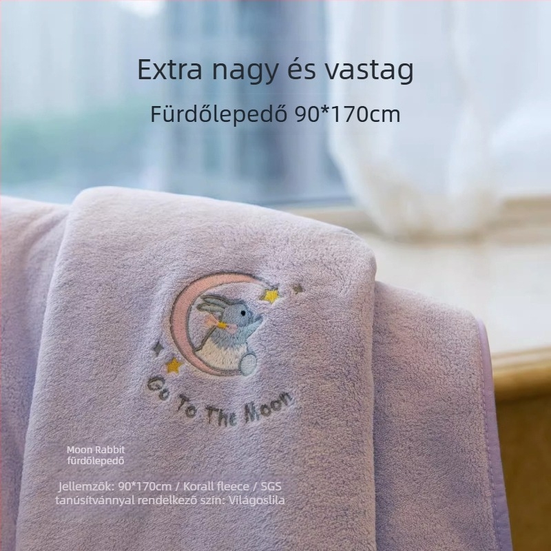 Viselhető fürdőköntös törölköző - poliészter rostokból, 150D, nedvszívó, gyorsan száradó, otthoni használatra