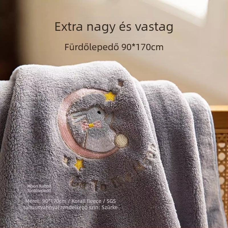 Viselhető fürdőköntös törölköző - poliészter rostokból, 150D, nedvszívó, gyorsan száradó, otthoni használatra