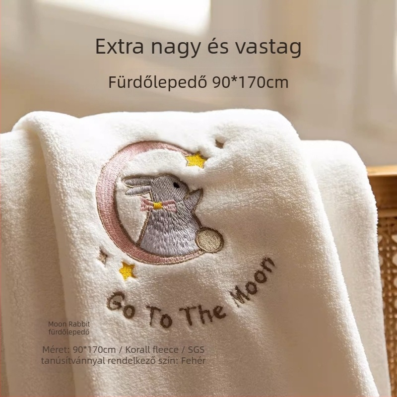 Viselhető fürdőköntös törölköző - poliészter rostokból, 150D, nedvszívó, gyorsan száradó, otthoni használatra