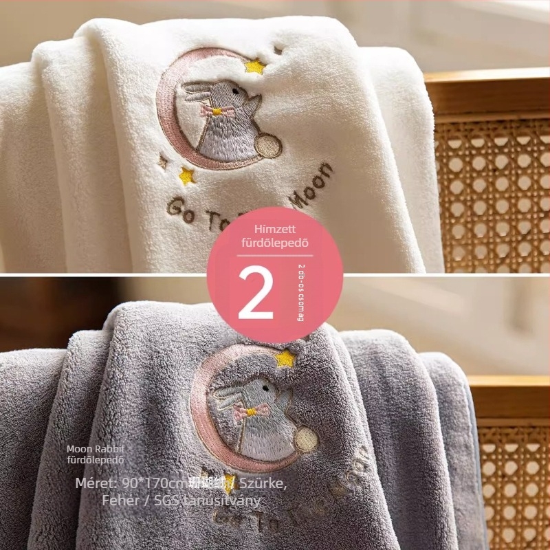 Viselhető fürdőköntös törölköző - poliészter rostokból, 150D, nedvszívó, gyorsan száradó, otthoni használatra