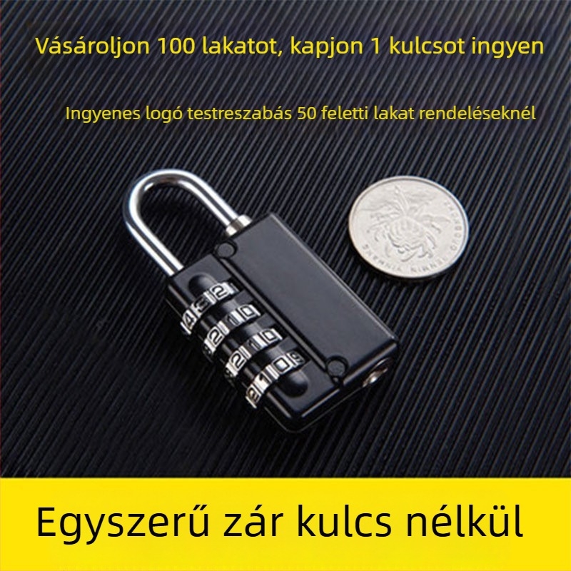Cinkötvözet, 4 számjegyű zár XC-110 a tornaterem titkos szobájához, rúd vastagsága 4