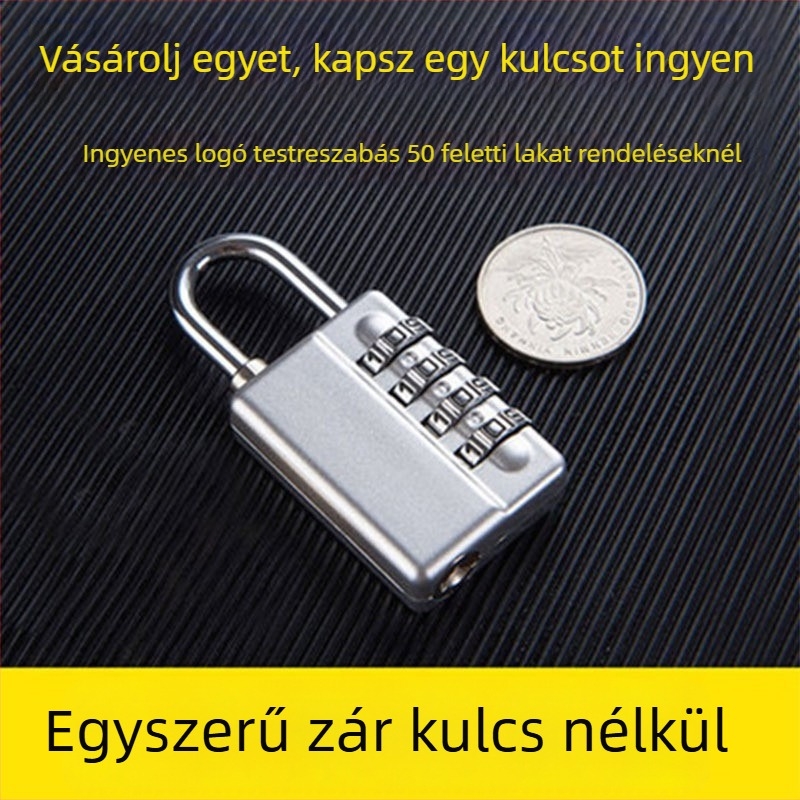 Cinkötvözet, 4 számjegyű zár XC-110 a tornaterem titkos szobájához, rúd vastagsága 4