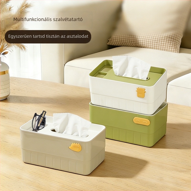 Zsebkendő doboz L-6260 • Műanyag • Modern minimalista stílus • Többfunkciós