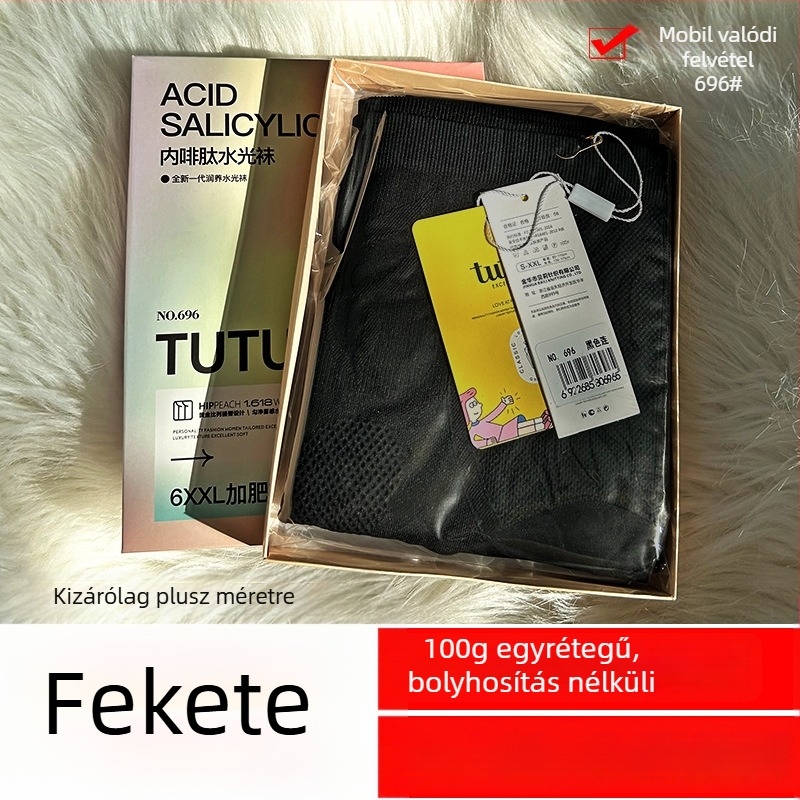 TUTU plusz méretű fényes harisnyanadrág haskontrollal és fenékemeléssel, 200 g, közepes vastagság