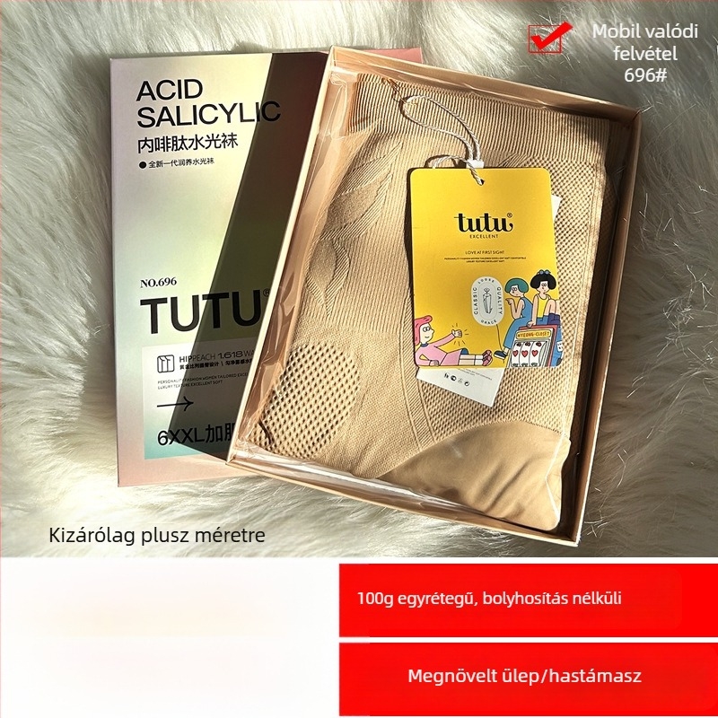 TUTU plusz méretű fényes harisnyanadrág haskontrollal és fenékemeléssel, 200 g, közepes vastagság
