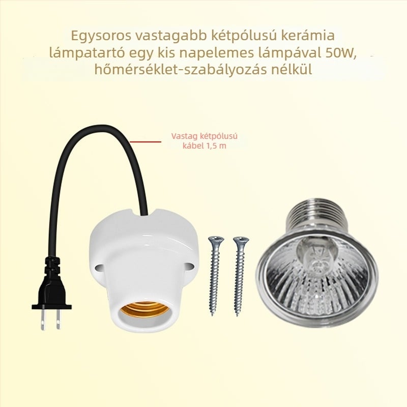 Csirke nevelő lámpa automata termosztáttal, állandó hőmérséklettel tenyésztő dobozban