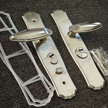 Rozsdamentes acél ajtókilincs-zár, általános modell, 235 mm furatköz