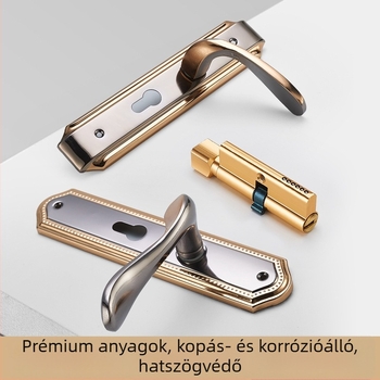 Hálószoba ajtó zárfogantyú, vasból készült, modern minimalist stílus (Modell: T201_, Alkalmazás: Hálószoba ajtó, Anyag: Vas)