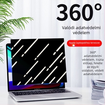 MacBook Air magánéletvédelmi kijelzőfilm, teljes ragasztású, 360°-os négy oldalról véd, PET háromrétegű szerkezet